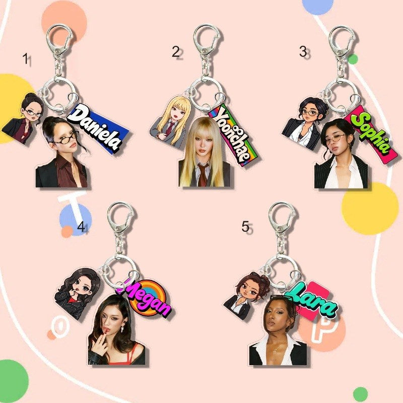 KATSEYE member acrylic keyrings