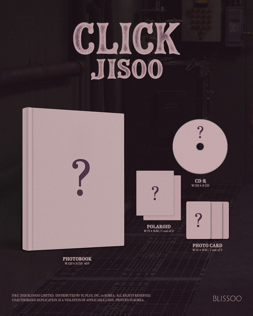 JISOO CLICK Photobook Ver. contents