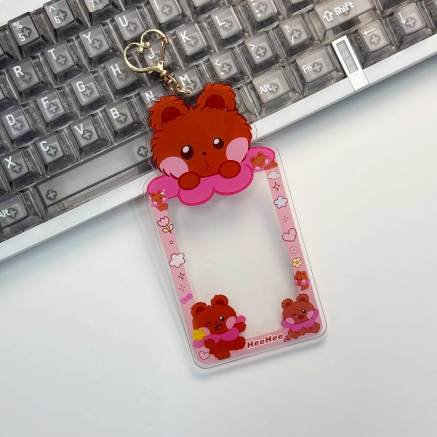 ILLIT cartoon photocard frame keyring design 5