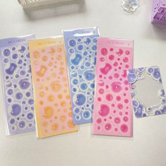 Bubble shimmer craft stickers in assorted colours