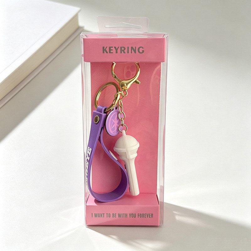 KATSEYE 3D soft rubber lightstick keyring