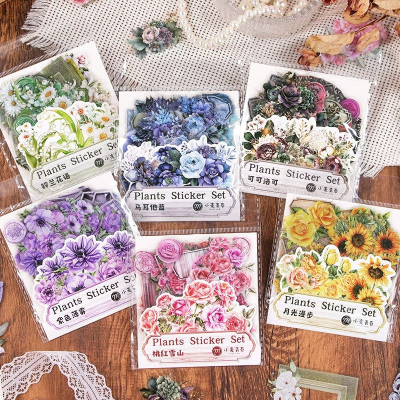 Floral Garden PET Sticker Pack designs