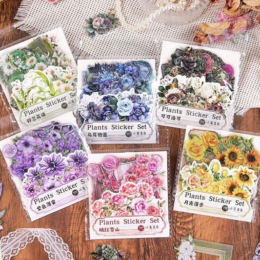 Floral Garden PET Sticker Pack designs