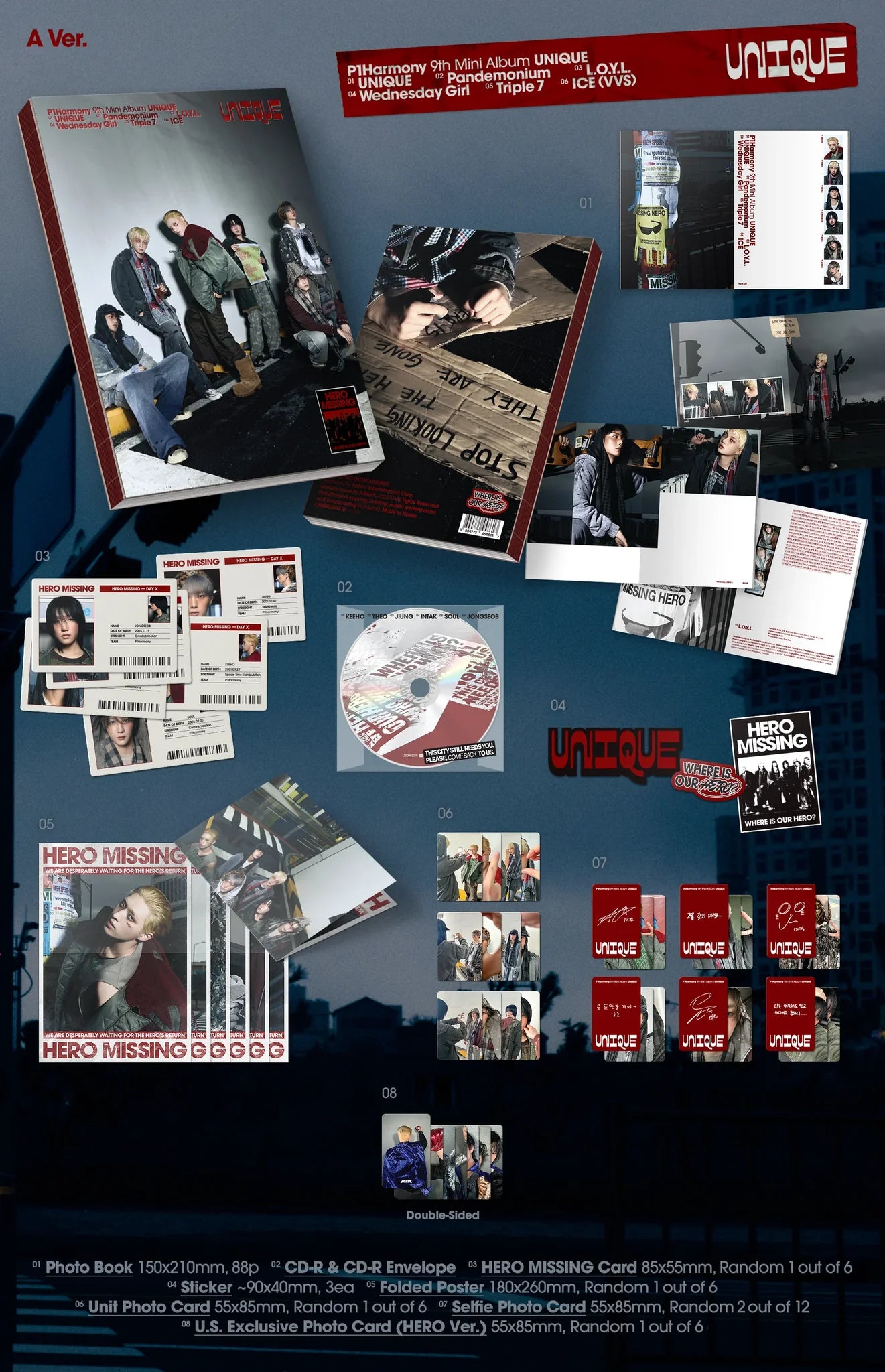 [PRE-ORDER] P1Harmony 9th Mini Album 'UNIQUE' (Photobook Ver.) NO CD ❌