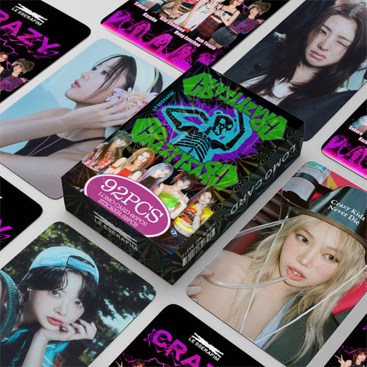 [PRE-ORDER] LE SSERAFIM Crazy lomocards (92pcs)
