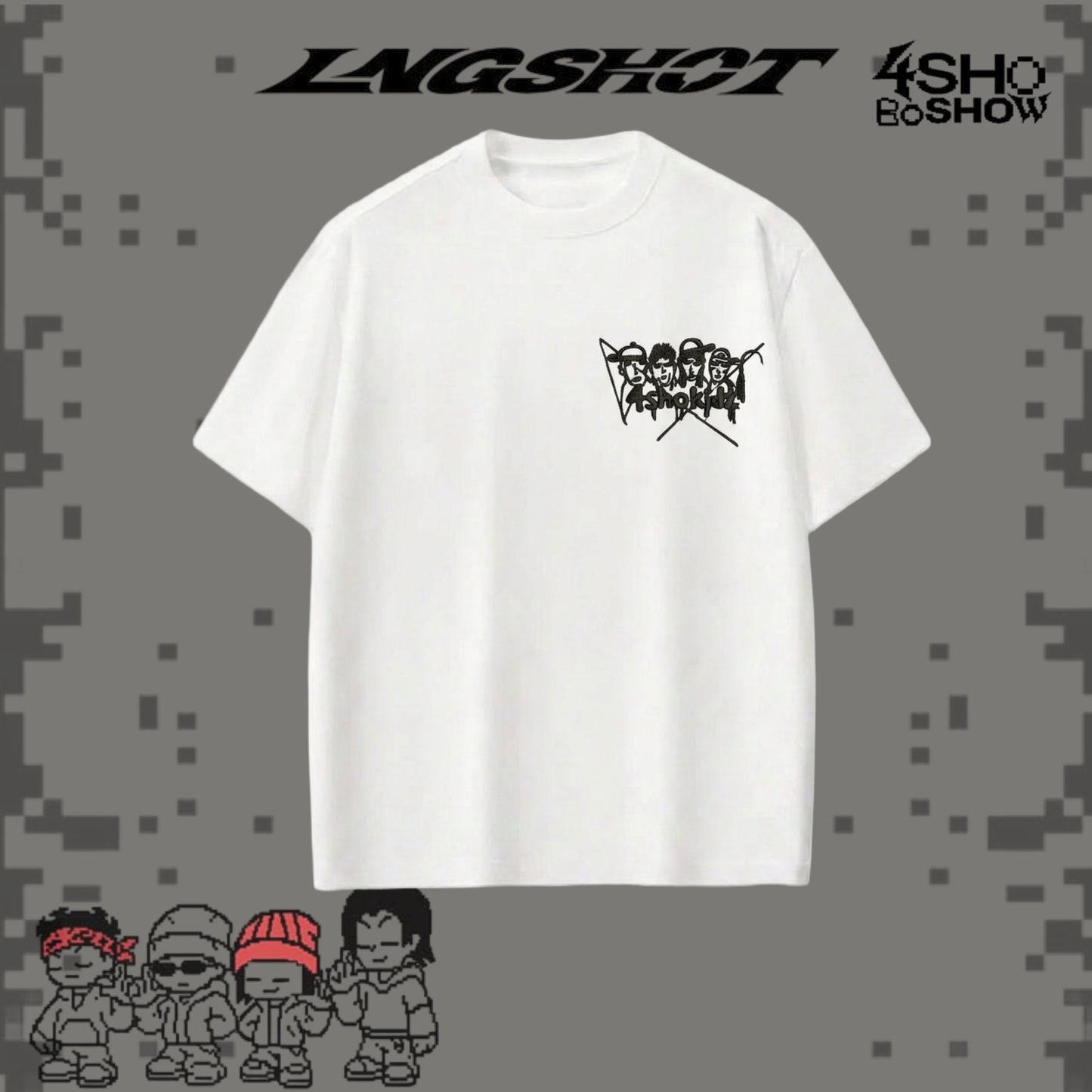 [PRE-ORDER] Lngshot Embroidered T-shirts White