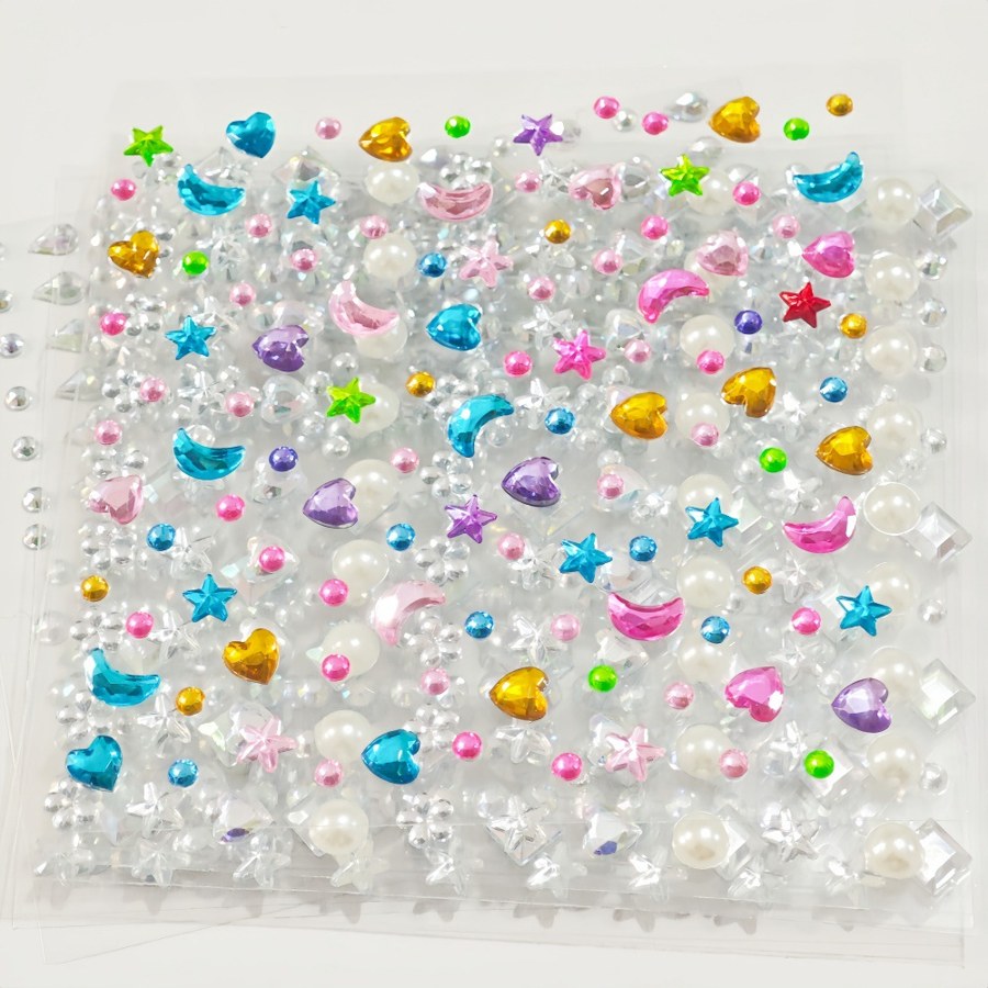 Mixed colourful acrylic gem stickers