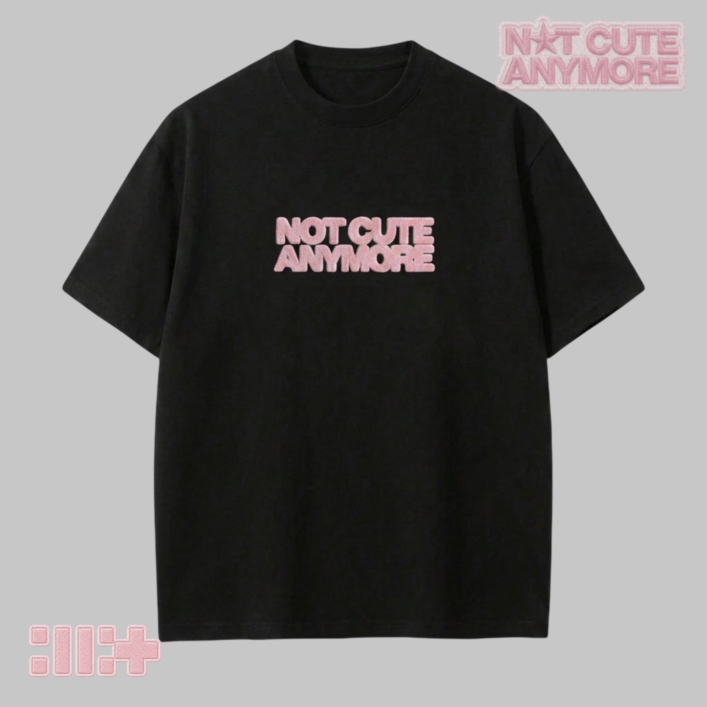 [PRE-ORDER] ILLIT NCA Embroidered T-shirt Black