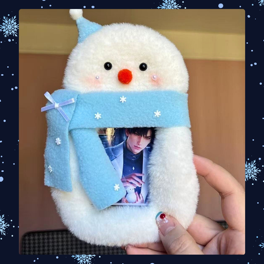 [PRE-ORDER] Winter Blue Snowman Plushy Photocard Holder