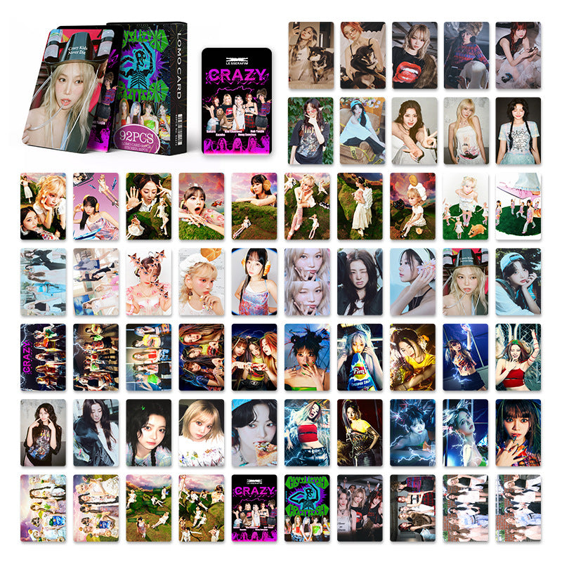 [PRE-ORDER] LE SSERAFIM Crazy lomocards (92pcs)