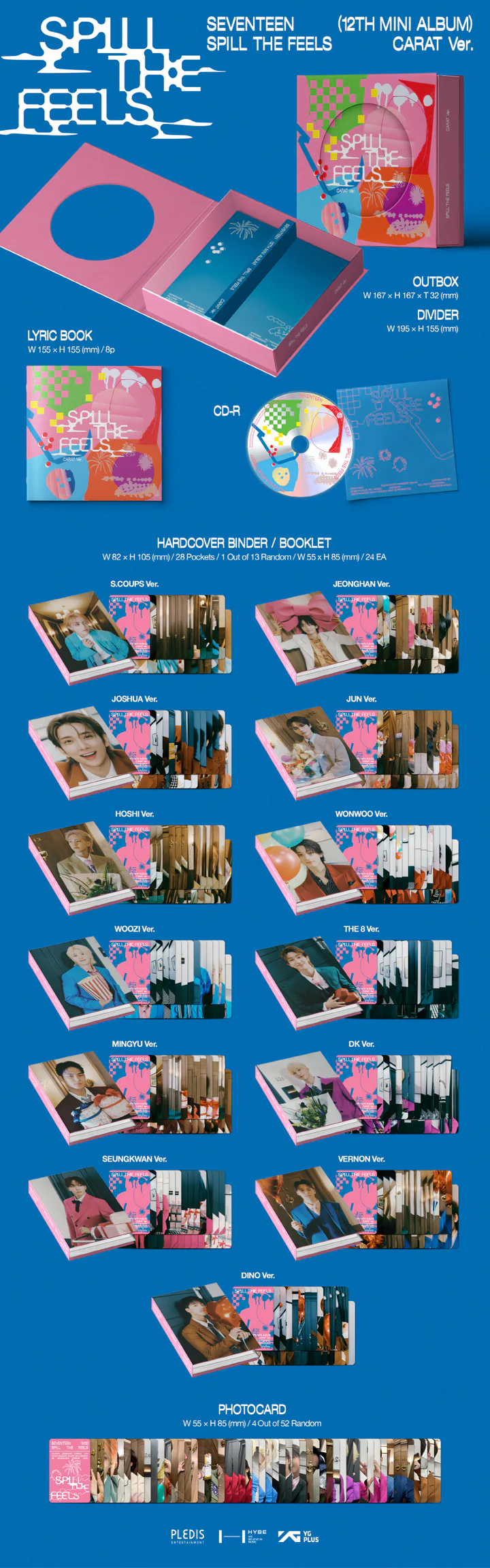 [PRE-ORDER] SEVENTEEN - [SPILL THE FEELS] 12th Mini Album RANDOM Version NO CD ❌