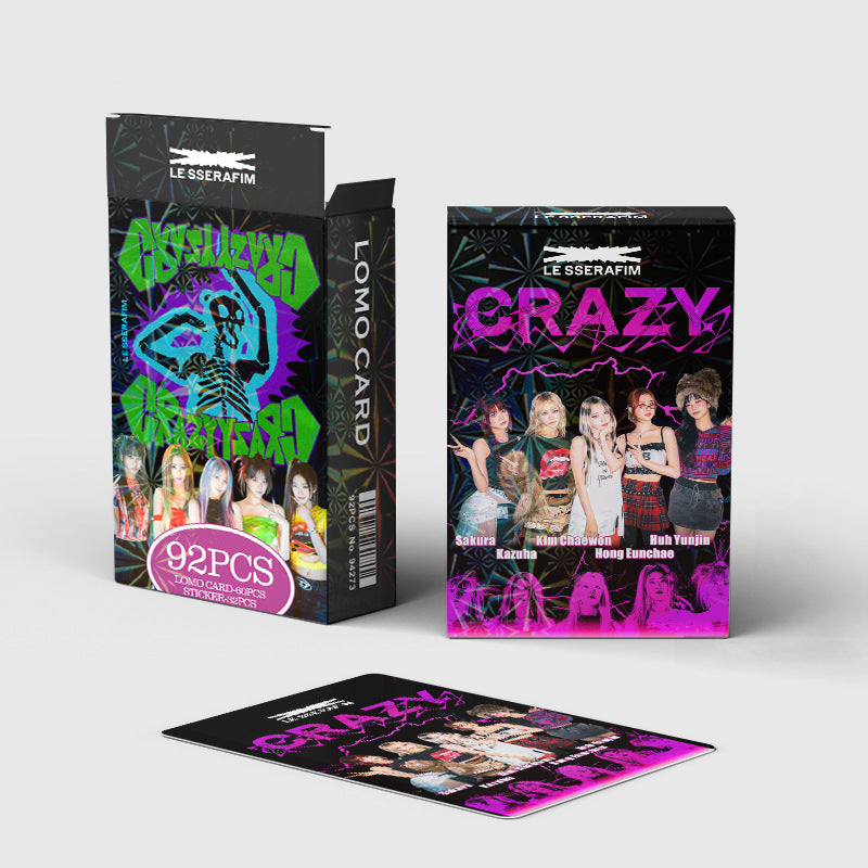 [PRE-ORDER] LE SSERAFIM Crazy lomocards (92pcs)