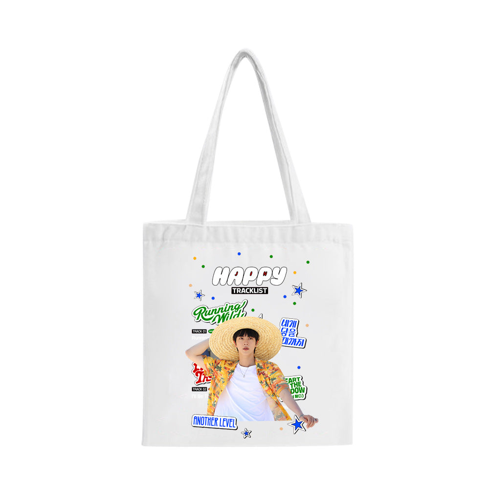 [PRE-ORDER] BTS Jin 'HAPPY' Tote Bags
