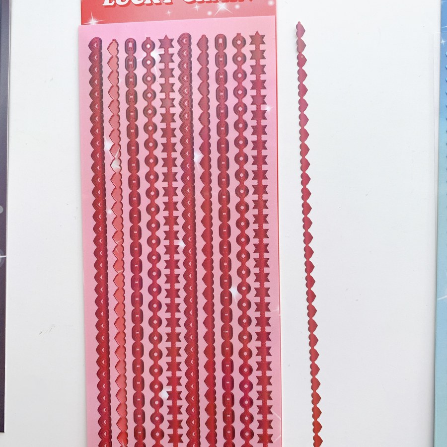 Red Lucky Chain decorative sticker sheet