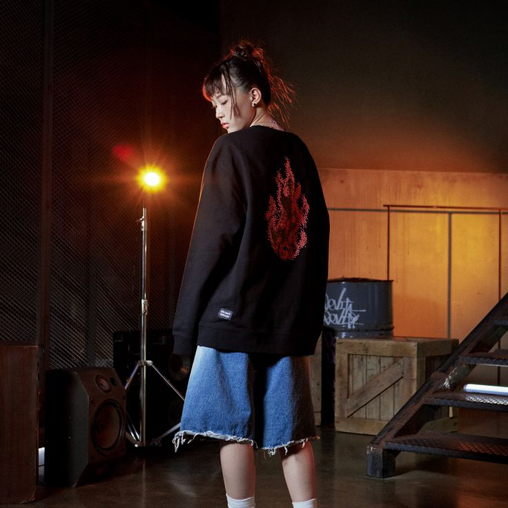 [PRE-ORDER] BTS Agust D "Road To D-Day" Flame Black Sweatshirt