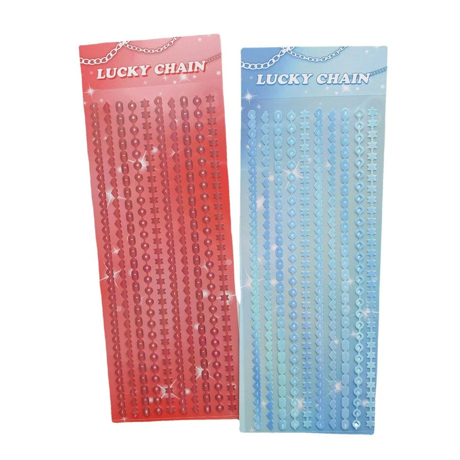 Red and blue Lucky Chain sticker sheets