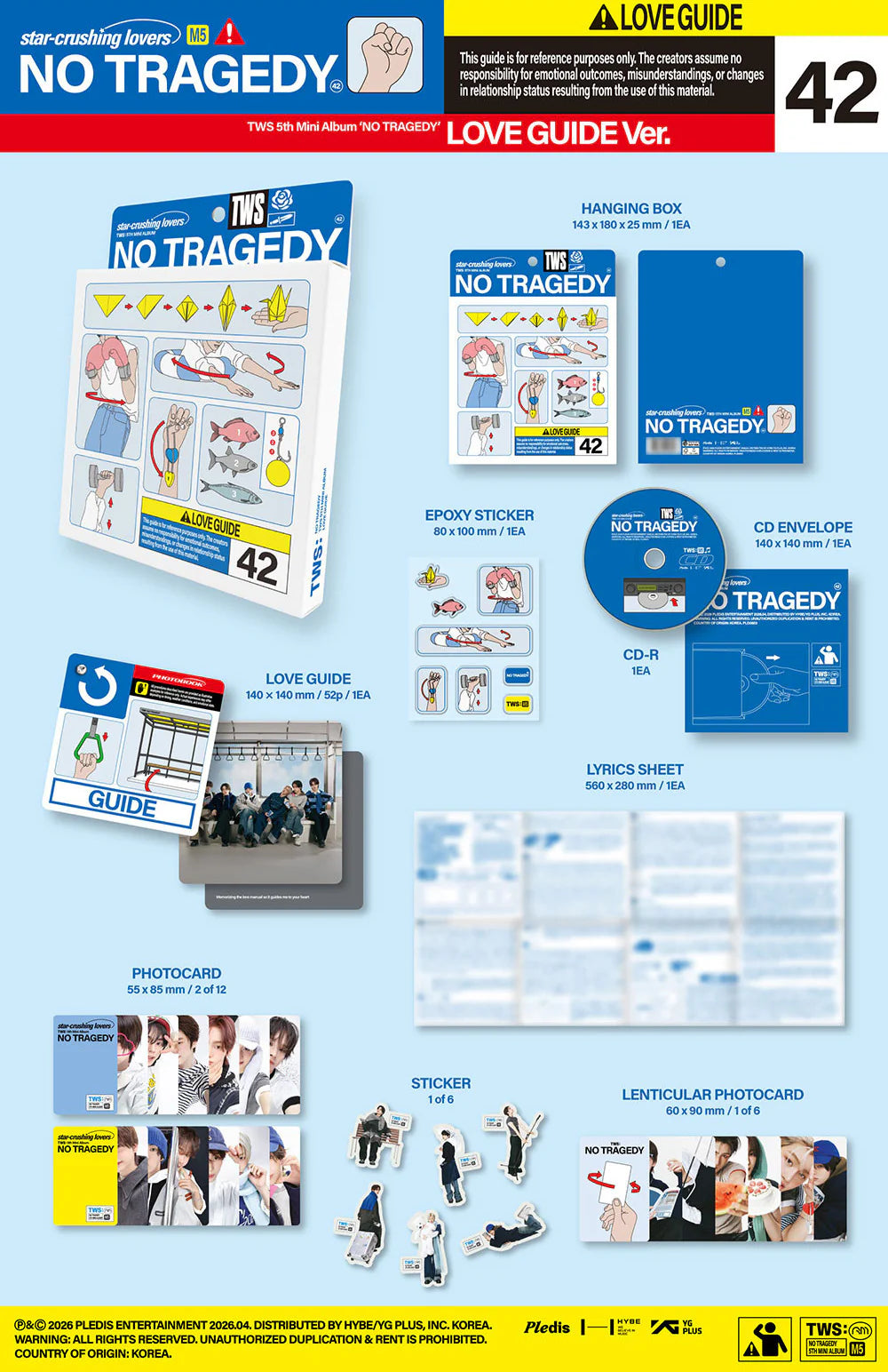 [Në Gjendje] TWS 5th Mini Album 'NO TRAGEDY' Random Ver. NO CD ❌