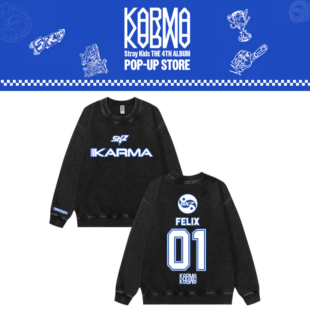 [PRE-ORDER] Stray Kids 'Karma' Washed Sweatshirt