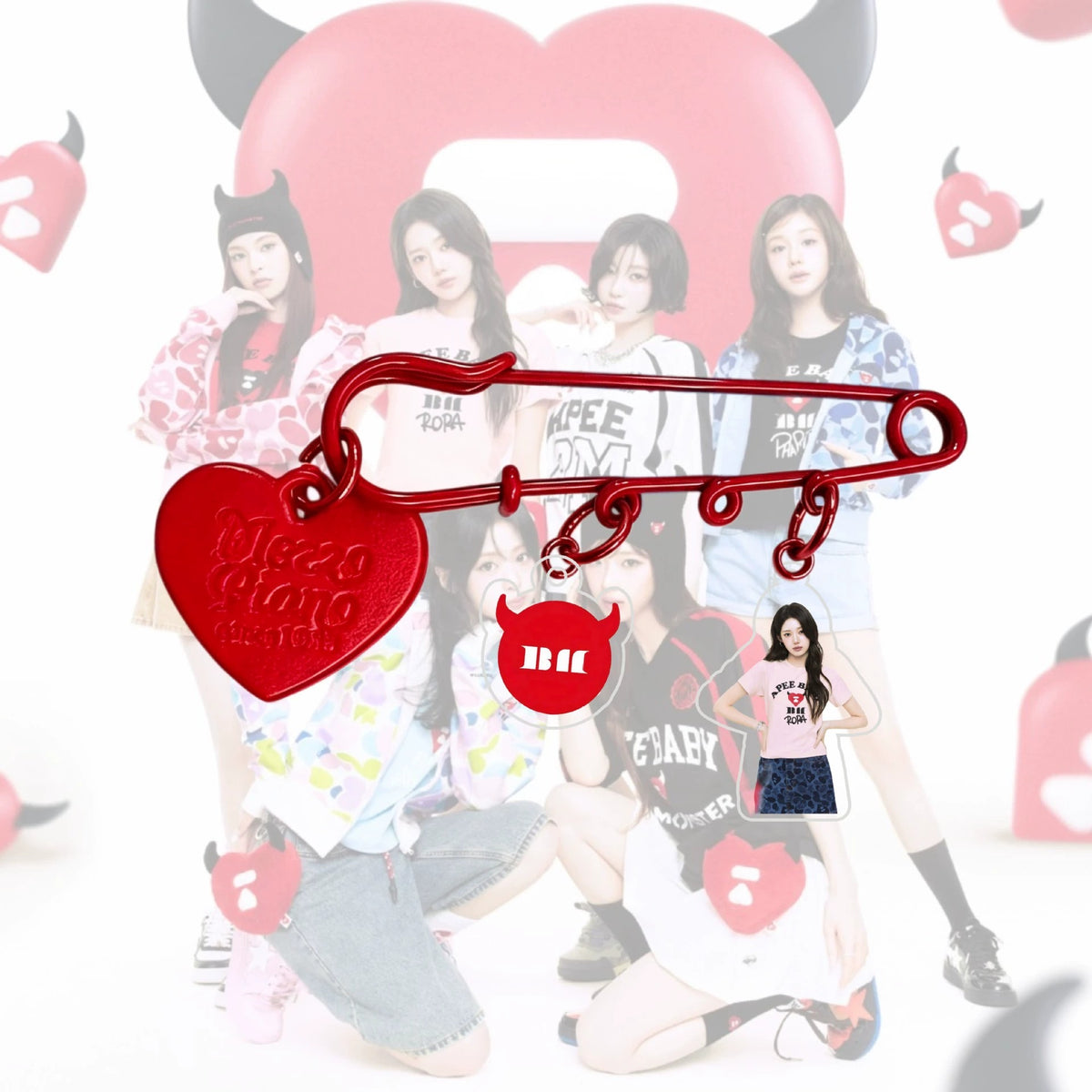 BABYMONSTER member acrylic brooch pin