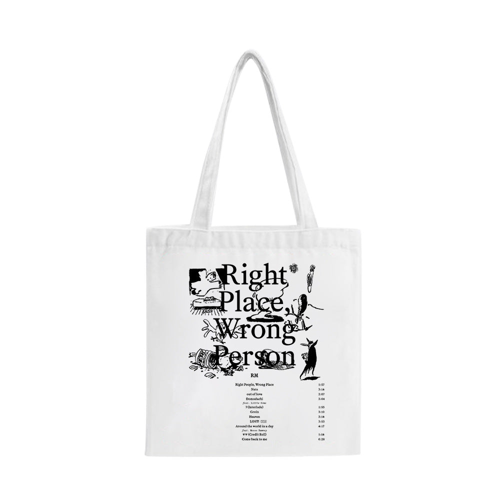 [PRE-ORDER] BTS RM 'Right Place, Wrong Person' Tote Bags