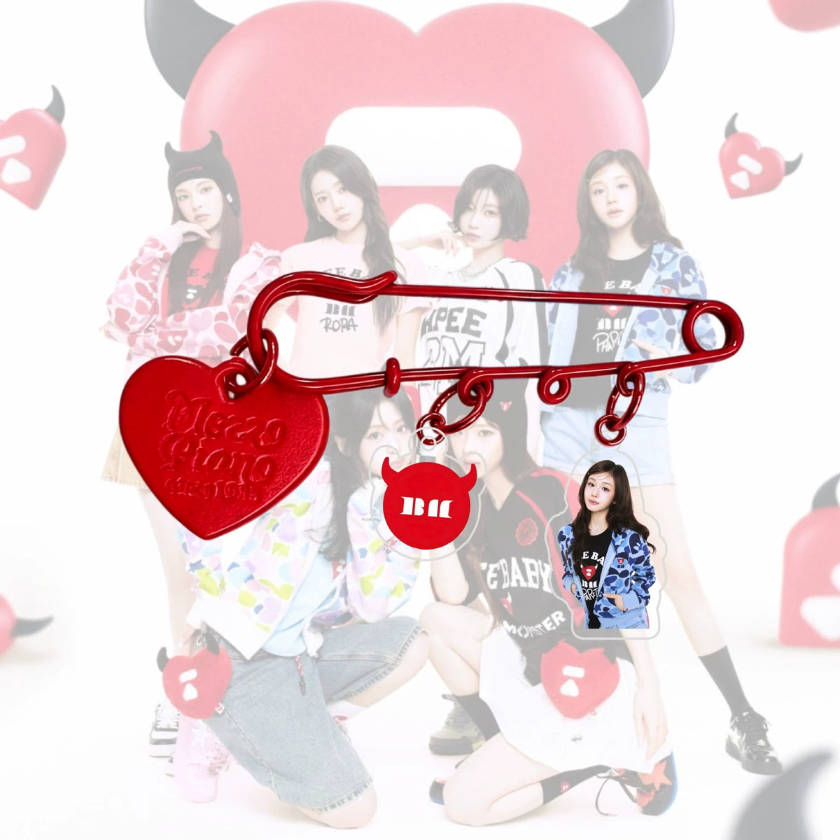 BABYMONSTER member acrylic brooch pin