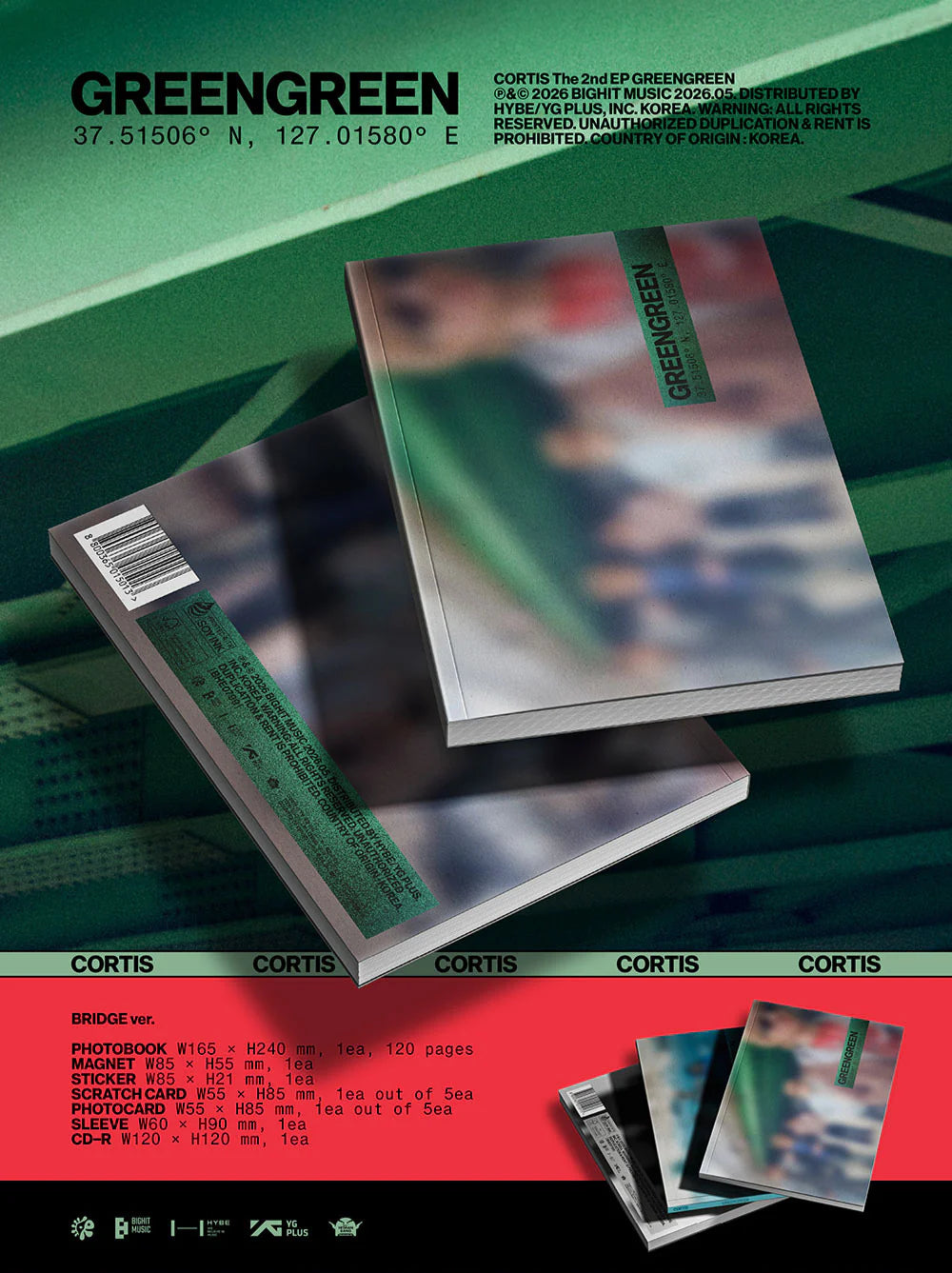 [On The Way] CORTIS 'GREENGREEN' Random Ver. NO CD ❌
