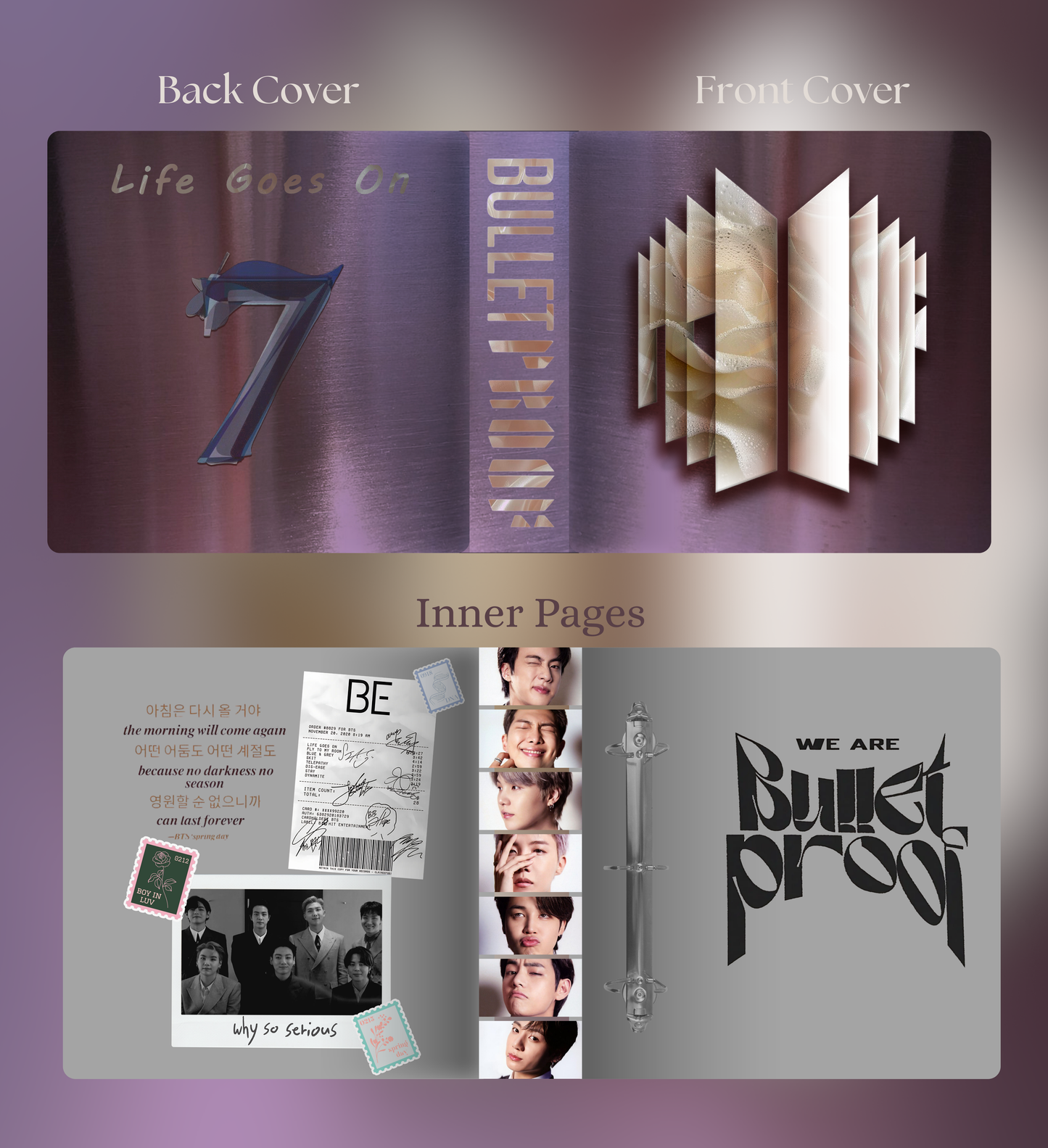 [PRE-ORDER] BTS Bulletproof A5 Binder (leather)