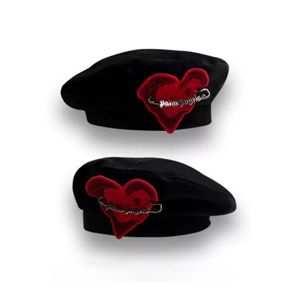 [PRE-ORDER] Retro Heart Pin Beret – Autumn/Winter Designer Style