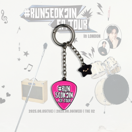 [PRE-ORDER] BTS RUN SEOKJIN Tour Guitar Pick Keychain