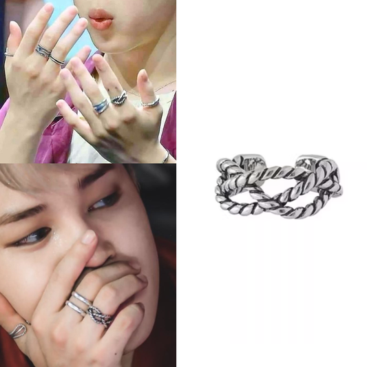 [PRE-ORDER] BTS Jimin Twisted Rope DNA Sterling Silver Ring