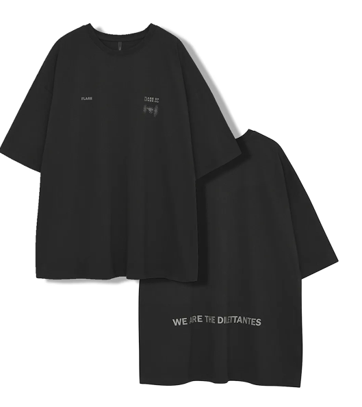 [PRE-ORDER] BRAND: BTS Jungkook Style – FLAREUP Loose Fit Black T-Shirt