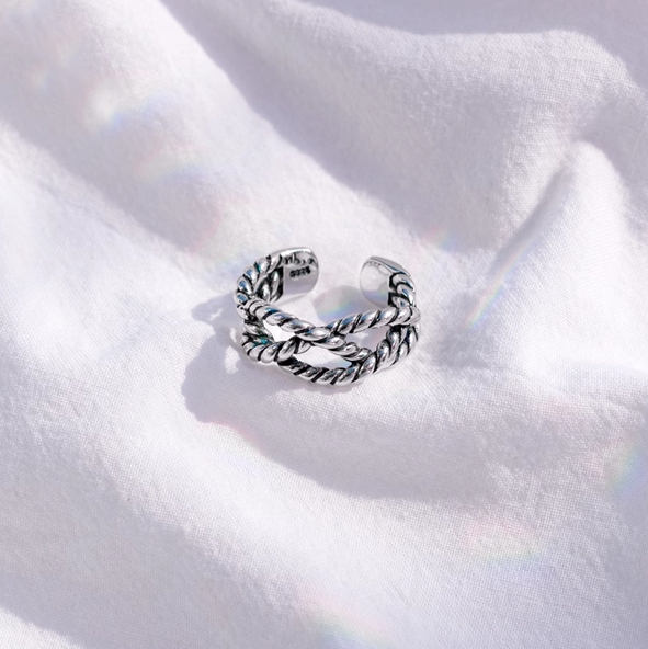 [PRE-ORDER] BTS Jimin Twisted Rope DNA Sterling Silver Ring