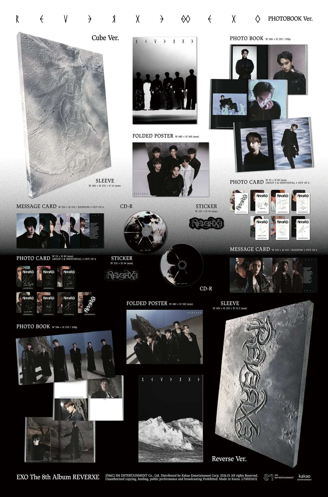[PRE-ORDER] EXO 8th Full Album 'REVERXE' (Photobook Ver.) NO CD ❌