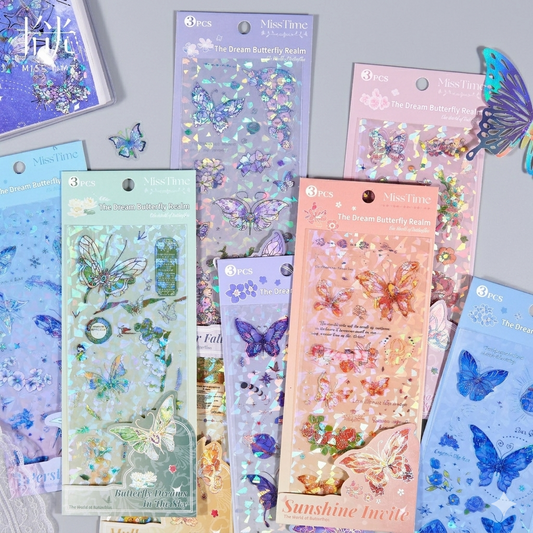 [Në Gjendje] 3-sheet butterfly stickers