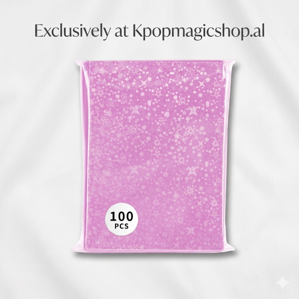 [Në Gjendje] Colorful Heart-Shaped Holographic photocard sleeves | 100pcs