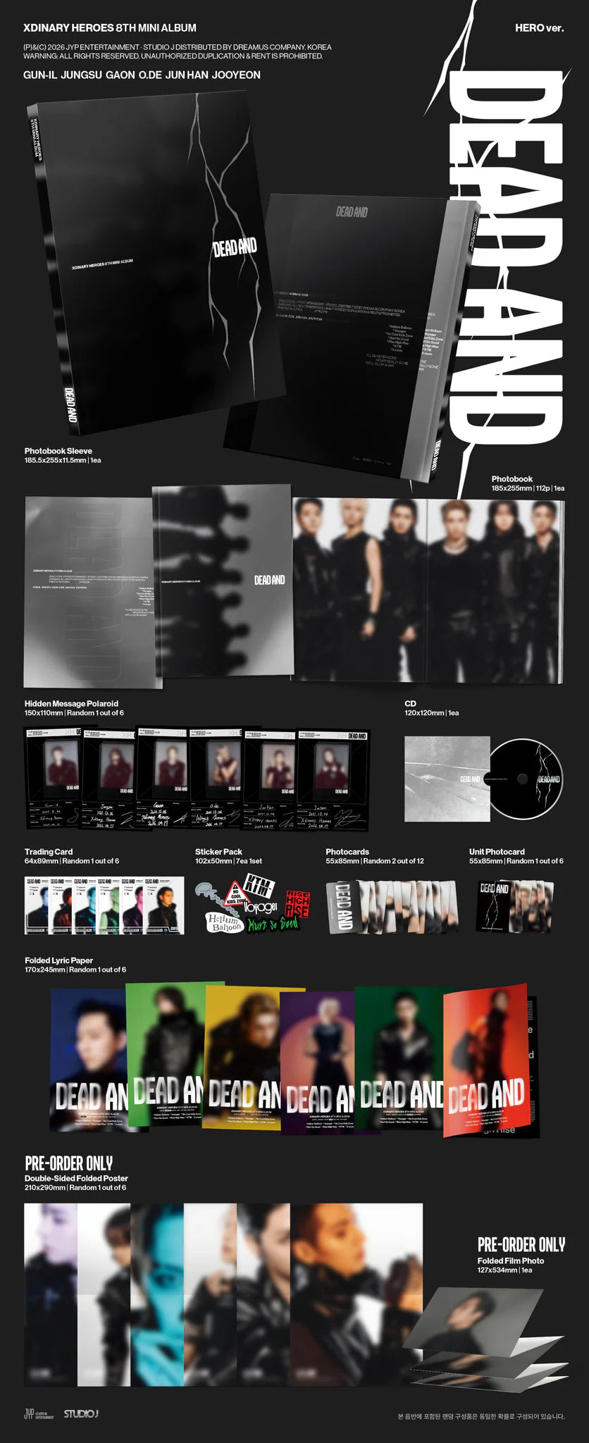 [PRE-ORDER] Xdinary Heroes - [DEAD AND] PHOTOBOOK RANDOM Version NO CD ❌