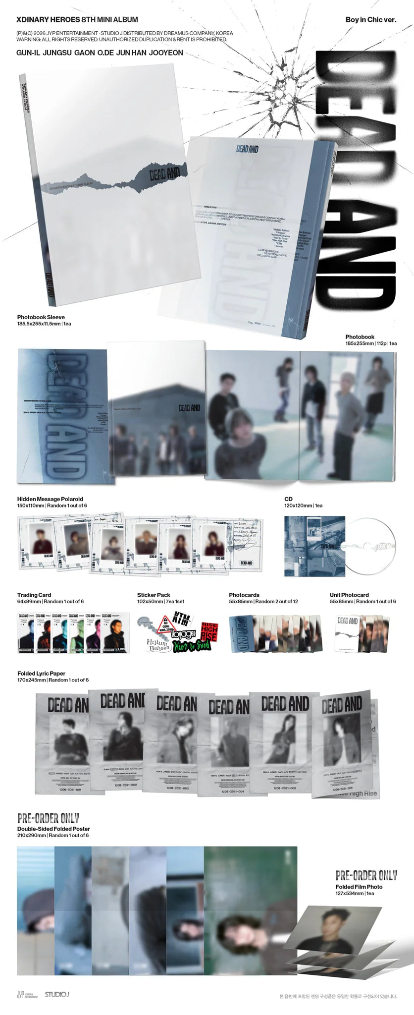 [PRE-ORDER] Xdinary Heroes - [DEAD AND] PHOTOBOOK RANDOM Version NO CD ❌