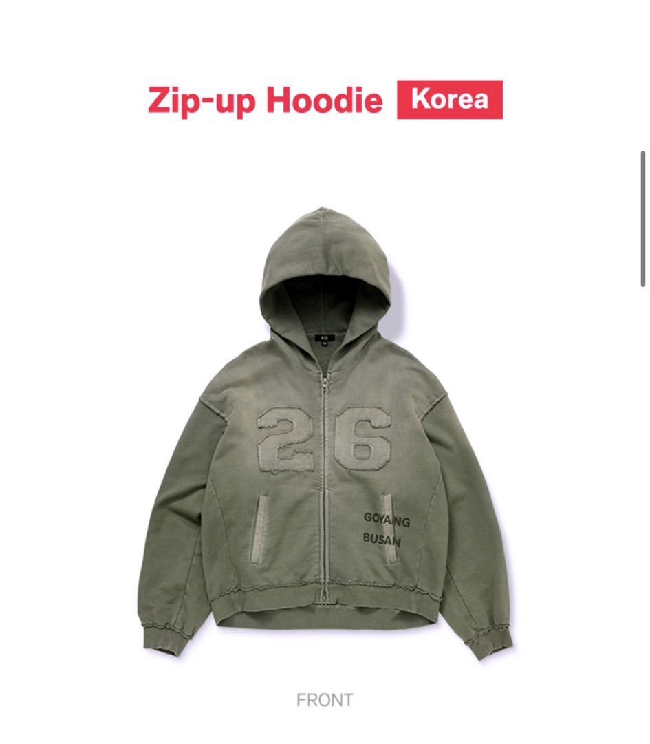 [PRE-ORDER] BTS Arirang Washed Green Zip-Up Hoodie | 2026
