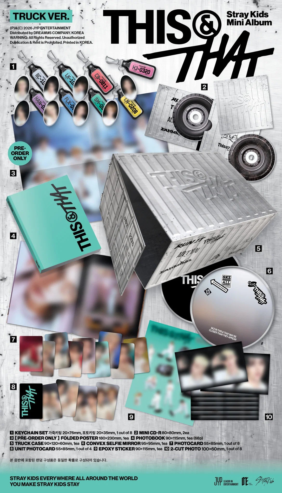 [PRE-ORDER] STRAY KIDS - [THIS & THAT] 10th Mini Album TRUCK Version