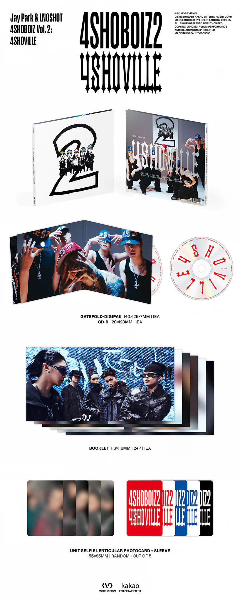 [PRE-ORDER] Jay Park & LNGSHOT - [4SHOBOIZ VOL. 2: 4SHOVILLE] MIXTAPE NO CD ❌
