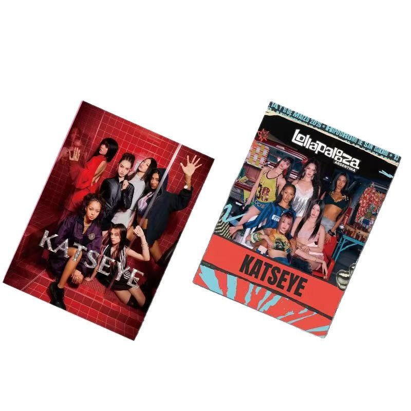 [Po Vjen/ 9 Tetor] KATSEYE Red Holographic lomocards (55pcs)