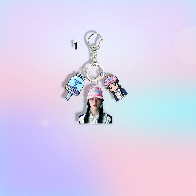 [Po vjen / 16 Tetor] ILLIT Feather Realm Acrylic Keyring