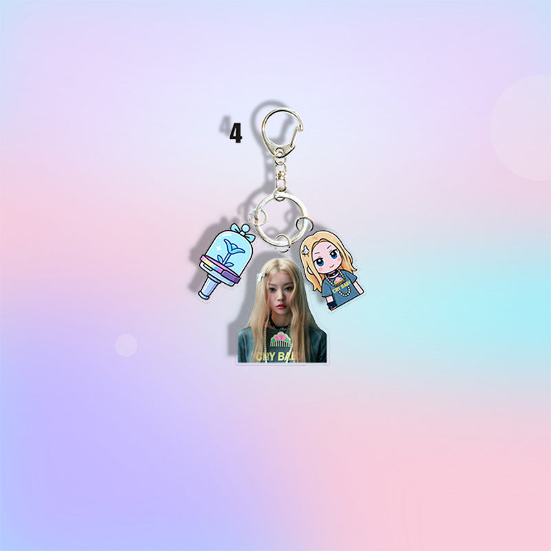 [Po vjen / 16 Tetor] ILLIT Feather Realm Acrylic Keyring