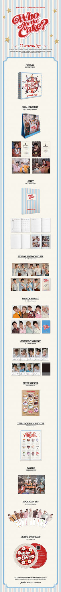 &TEAM 2027 Season's Greetings inclusions