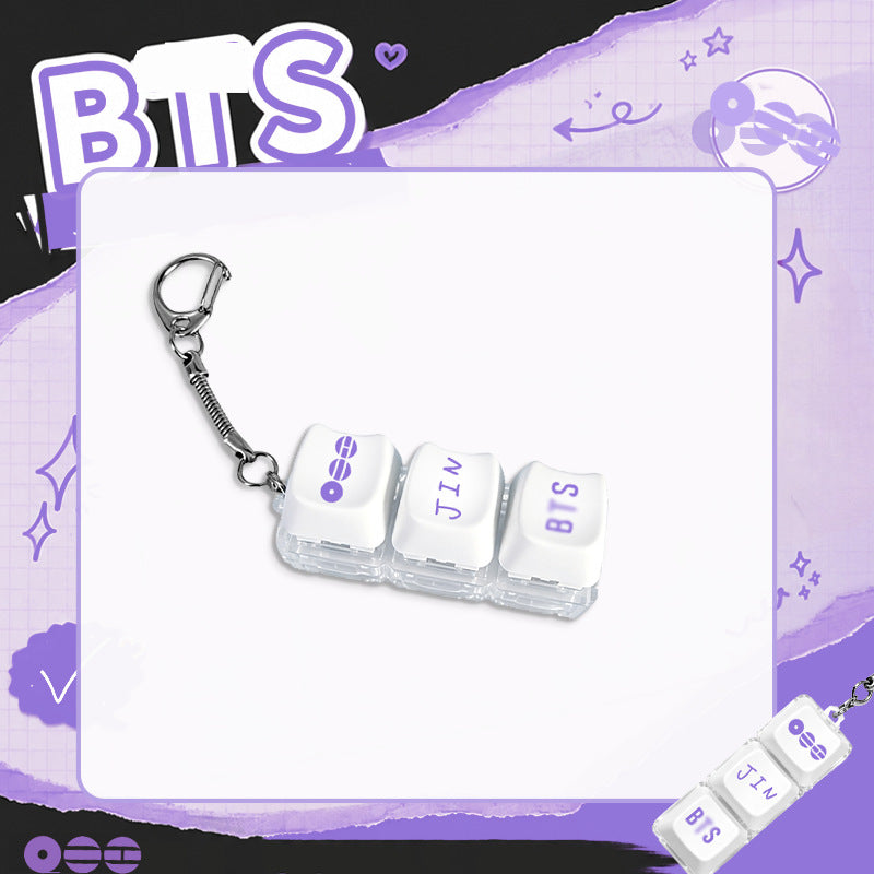 [Në Gjendje] BTS Light-Up Button Keyring