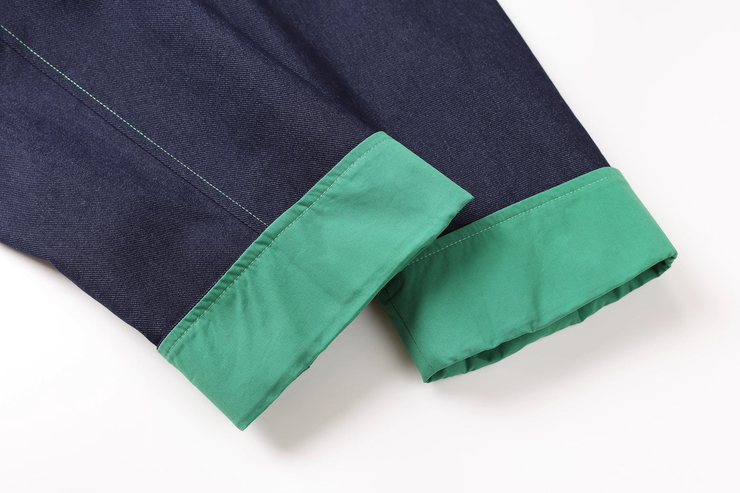 [PRE-ORDER] Contrast Color Stand Collar Jacket – Retro Workwear Style