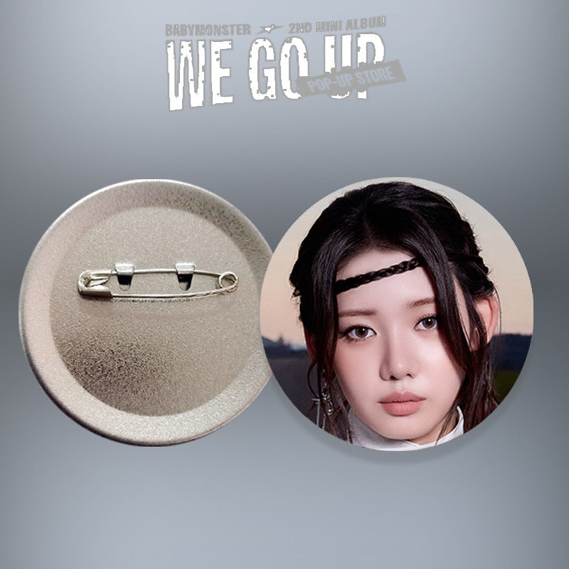 [PRE-ORDER] BABYMONSTER 'We Go Up' Picture Badge / Mirror Keychain