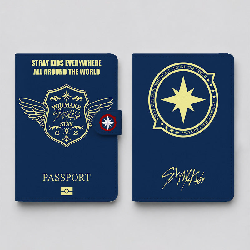 [Në Gjendje] Stray Kids Passport Holder | PU Leather Travel Case