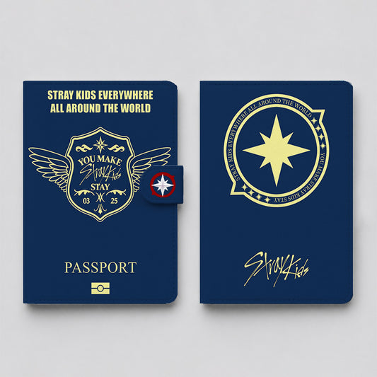 [Në Gjendje] Stray Kids Passport Holder | PU Leather Travel Case