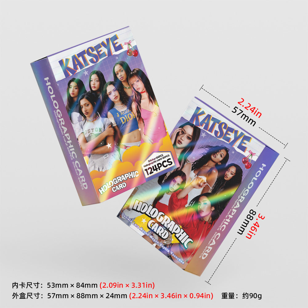 [Në Gjendje] KATSEYE purple holographic lomocards (124pcs)